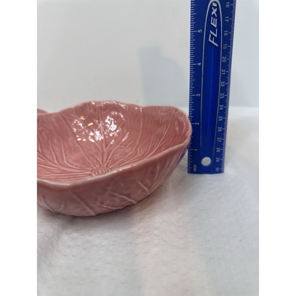 4 Pc Bordallo Pinheiro‎ Pink Cabbage Set Dinner Plate Salad Bowl 2 Dessert Bowls - Picture 9 of 15